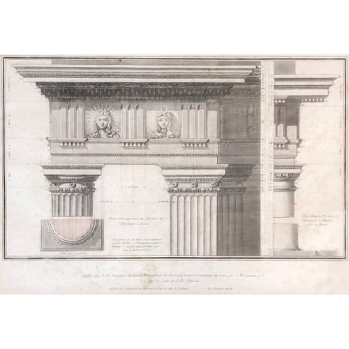 237 - Jean-Charles Delafosse (1734-1789) engraved by Jacques Chéreau (1688-1776), a set of seven architect... 