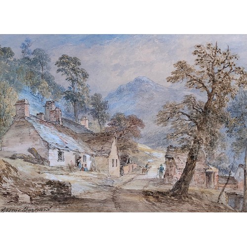 283 - George Barnard (1815-1890), 'Clovelly', signed and titled lower left, together with one other waterc... 