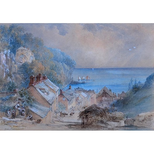 283 - George Barnard (1815-1890), 'Clovelly', signed and titled lower left, together with one other waterc... 