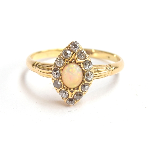 7 - An 18ct gold sapphire and diamond ring, one stone missing, size R, approx 3.1g; together with a gold... 