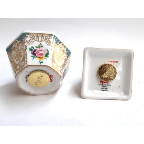 120 - Two Spode paperweights, one in the form of a pyramid, 10cmH