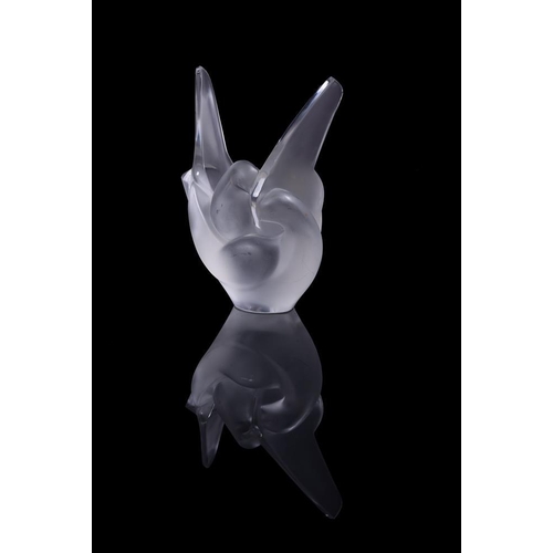 217 - A late 20th century clear and frosted glass Lalique 'Sylvie' vase, script mark and Cristal Lalique f... 