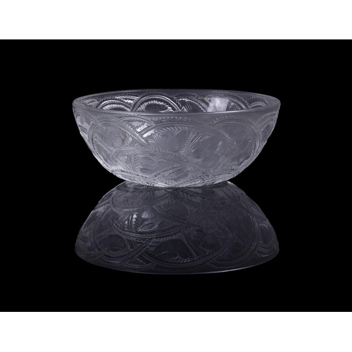 217 - A late 20th century clear and frosted glass Lalique 'Sylvie' vase, script mark and Cristal Lalique f... 