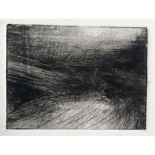 369 - John Virtue (b.1947), Landscape etching, No.6, Unique Variation, signed and dated lower right, 7.5x1... 