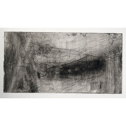 371 - John Virtue (b.1947), Landscape etching, No.39-1996 No.2, signed, titled and dated to verso, 15.5x30... 