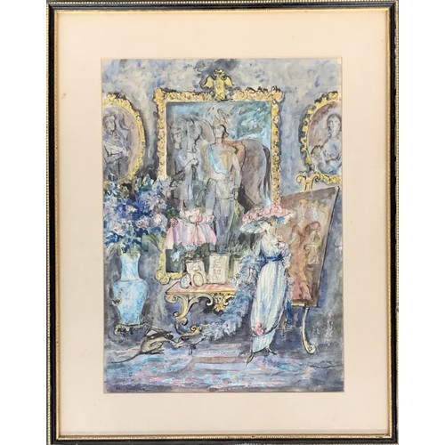 263 - Philippe Jullian (French, 1919-1977), 'Grand Duchesse', watercolour on paper, 36x26cm

Provenance: B... 