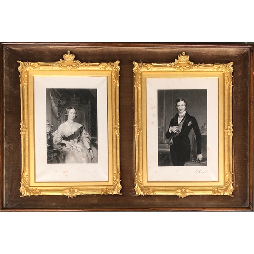 235 - A pair of signed royal presentation portraits of Queen Victoria and Prince Albert, after W.C Ross AR... 