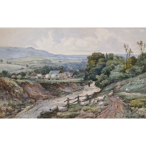 290 - Francis Thomas Davis (British, 19th Century), 'Shoreham, Kent', 1885, watercolour, signed and dated,... 