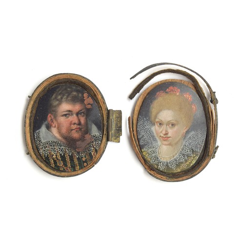 99 - Follower of Michiel Jansz. van Mierevelt, a pair of 17th century portrait miniatures on copper of a ... 