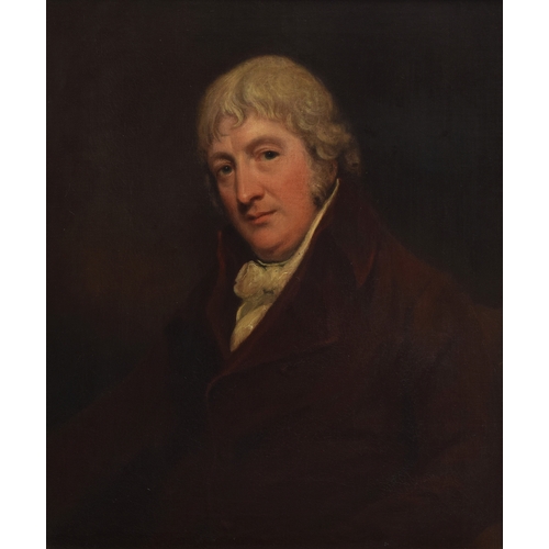 318 - John Hoppner RA (London 1758-1810), portrait of John Frith Esq. (1749-1831) wearing a brown coat, oi... 