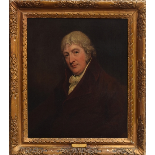 318 - John Hoppner RA (London 1758-1810), portrait of John Frith Esq. (1749-1831) wearing a brown coat, oi... 