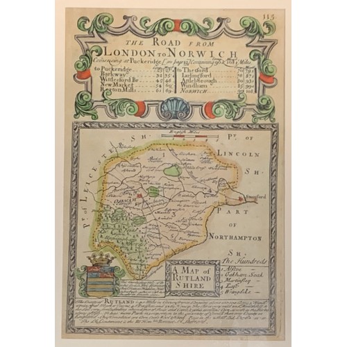 228 - John Speede (1552-1629), map of Gloucestershire, 'contrived into thirty thre several hundreds', hand... 