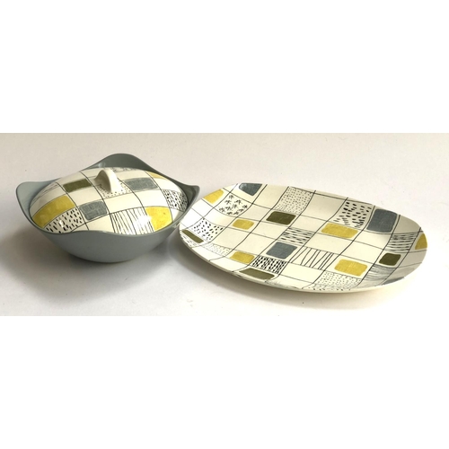 134 - A Terence Conran Midwinter Modern platter, together with a lidded dish