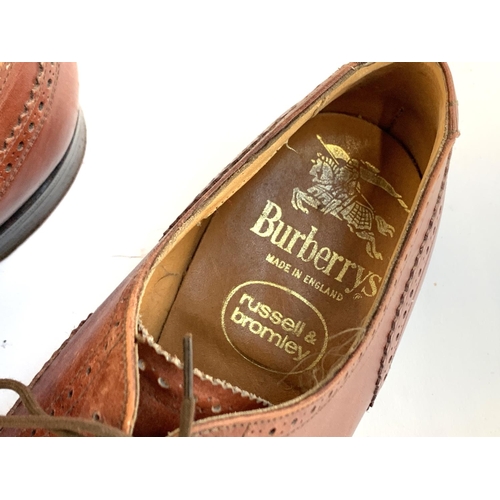 340 - A pair of Burberrys, Russell & Bromley leather brogues, size 9.5