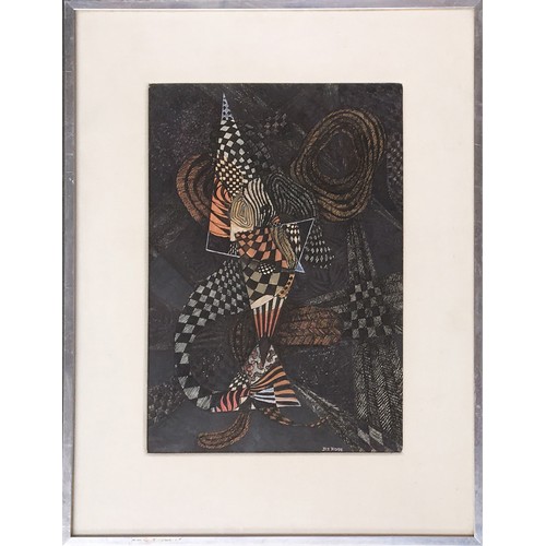 479 - Joe Rose (German 1915-1999), untitled, mixed media, signed, 34 x 24cm