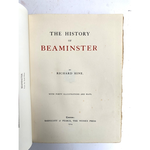 450 - HINE, Richard: 'The History of Beaminster', Barnicott and Pearce, 1914 1st ed., in green boards (a f... 