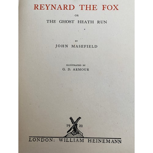 411 - BOOKS, CHILDREN'S. To include: MASEFIELD, J., 'Reynard the Fox', 1st Heinemann, 1921. Acceptable cop... 