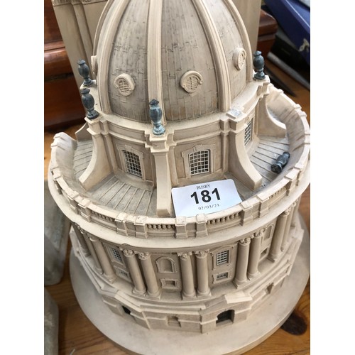 181 - A Timothy Richards plaster architectural model of The Radcliffe Camera, Oxford, 27.5cm