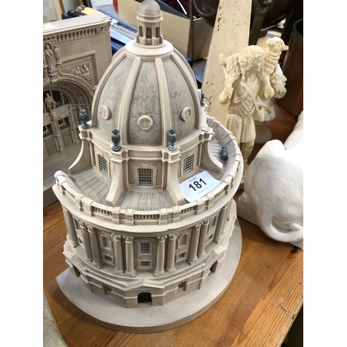 181 - A Timothy Richards plaster architectural model of The Radcliffe Camera, Oxford, 27.5cm