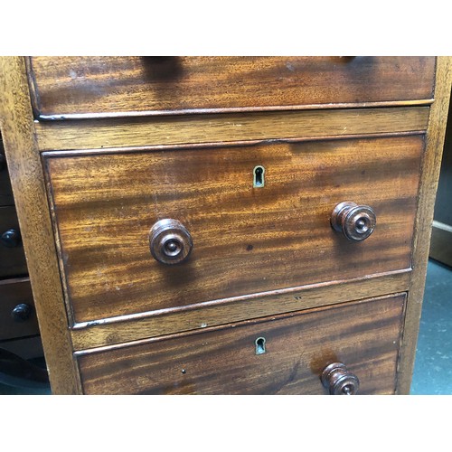 576 - A Victorian mahogany pedestal partner's desk, c.1880, with leather inset top above the three frieze ... 