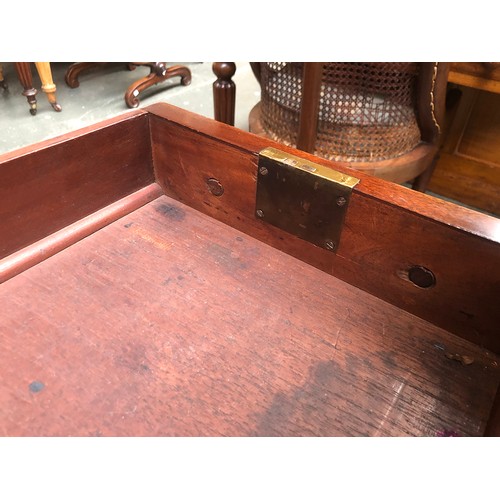 576 - A Victorian mahogany pedestal partner's desk, c.1880, with leather inset top above the three frieze ... 