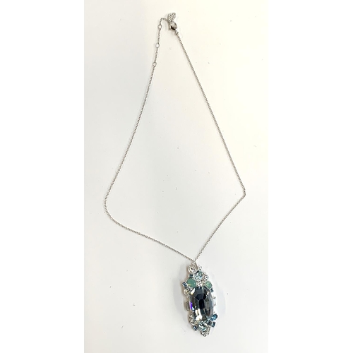 31 - A boxed Swarovski crystal necklace, the pendant 6cmL