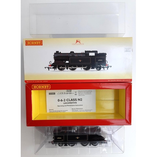 91 - A Hornby OO gauge BR (late) Class N2 0-6-2T locomotive, '69543', R3188, boxed