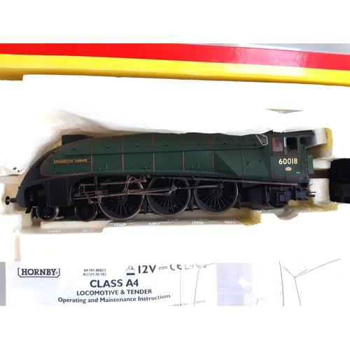 96 - A Hornby OO gauge BR 4-6-2 A4 Class locomotive and tender, 'Sparrow Hawk', R2721, boxed