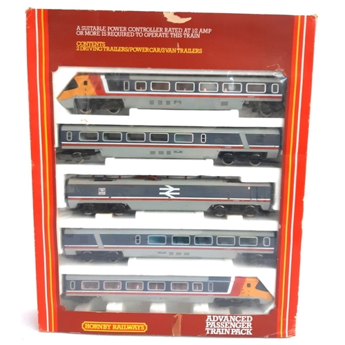 103 - A Hornby OO Gauge Advanced Passenger Train Pack, comprising 2 driving trailers, power car and 2 van ... 