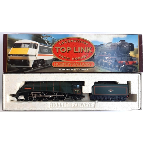 105 - A Hornby OO gauge BR 4-6-2 Class A4 locomotive and tender, 'Wild Swan', R286, boxed