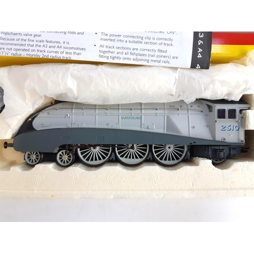 116 - A Hornby OO gauge LNER 4-6-2 Class A4 locomotive and tender, 'Quicksilver', R2246, boxed