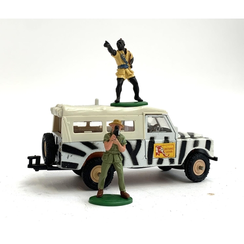A Britains Safari LWB Land Rover 1/32 scale model, together with