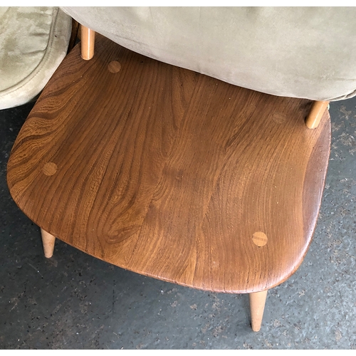 1022 - A set of four stickback beech Ercol kitchen chairs