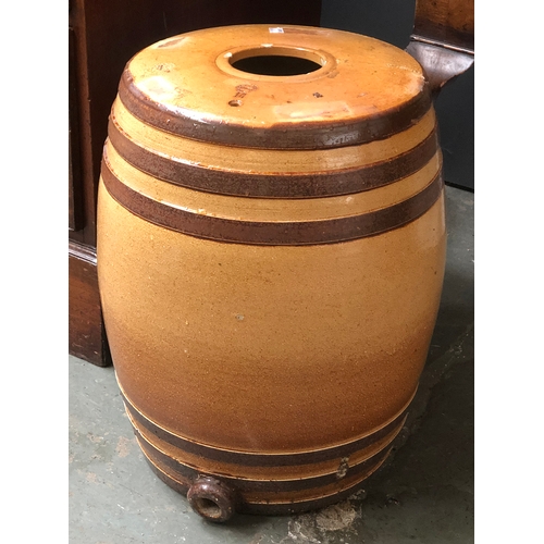 1050 - A very large Doulton Lambeth stoneware barrel, 50cmH