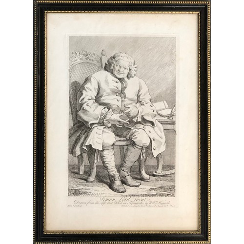 293 - William Hogarth (1697-1764), 'Simon Lord Lovatt', engraving c.1746, the plate 35x23cm