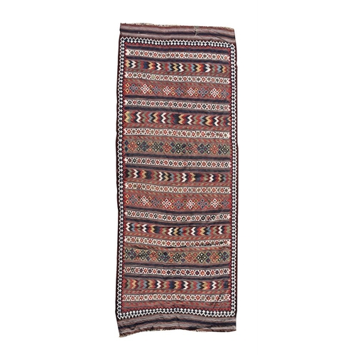 700 - A Qashqai kilim carpet, approximately 336 x 158cm