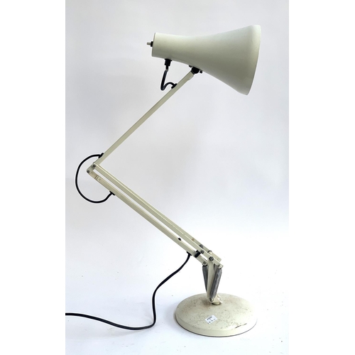 A white anglepoise lamp