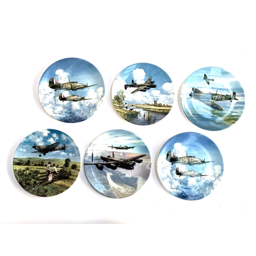 107 - A collection of six Royal Doulton and Coalport Michael Turner aircraft collectors plates, approx. 21... 