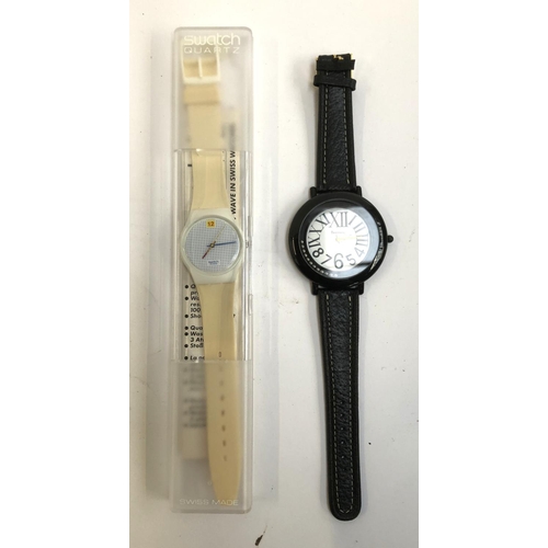 86 - A new and cased Swatch Quartz watch; together with a Bacanel watch