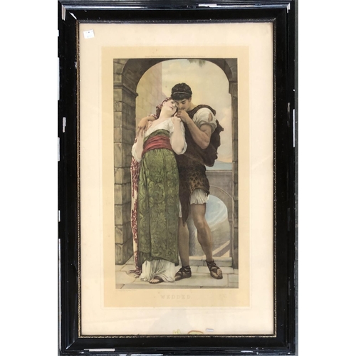 601 - After Lord Leighton, 'Wedded', colour print, 62x35cm