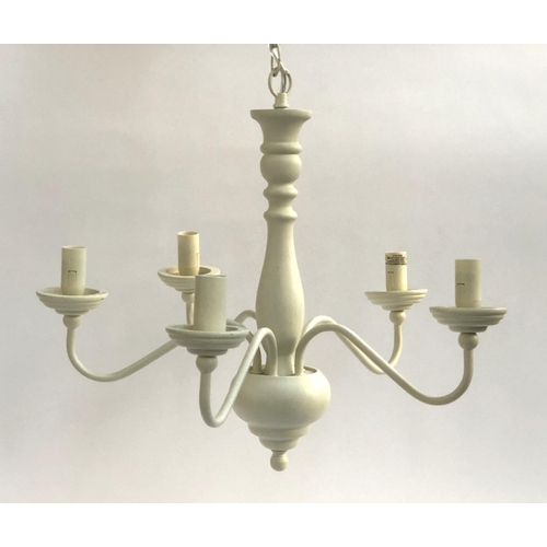 239 - A contemporary cream chandelier, approx. 50cmW