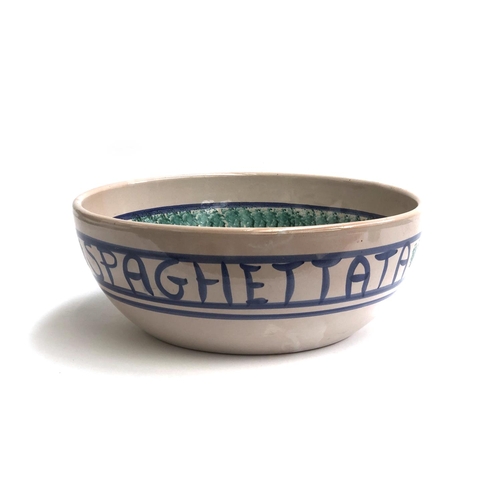 114 - A very large Italian majolica 'Spaghettata' bowl, 43cmW