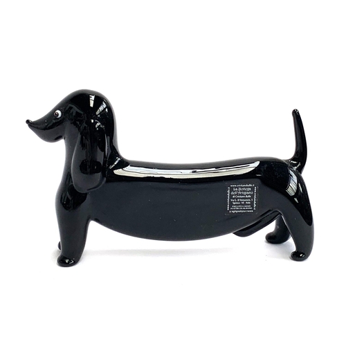 148 - A Murano glass dachshund by Cristiano Balbi, 13cmL