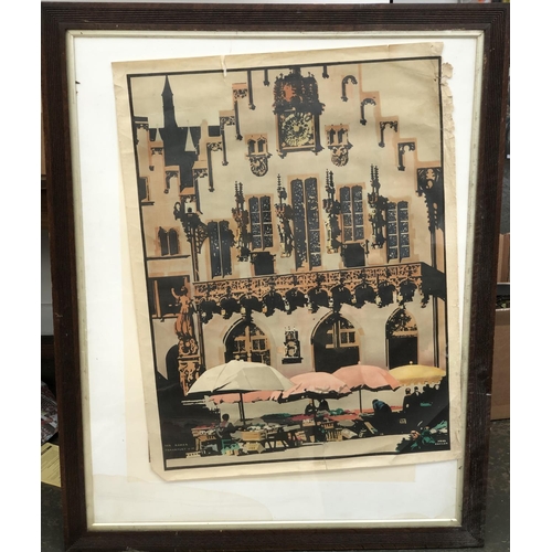 564 - Fred Taylor (1875-1963), original vintage travel posters, 'Procession of the Holy Blood, Bruges', an... 