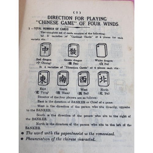 314 - An early 20th century Chinese bakelite Mahjong set, boxed, with instructions