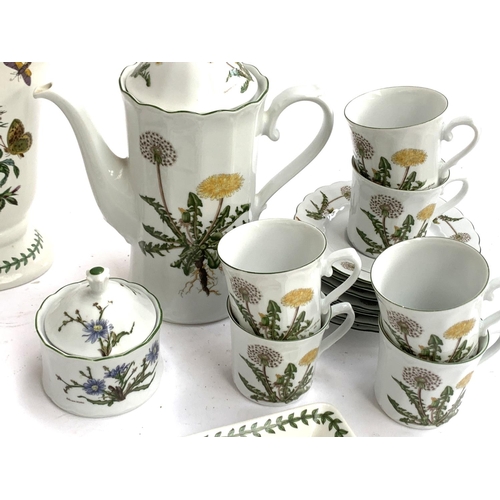 186 - An Eschenbach Bavaria part coffee service with dandelion design (15 pieces); together with Limoges c... 