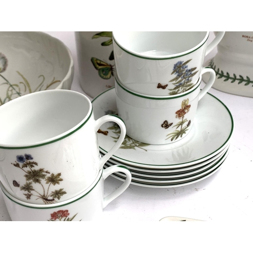 186 - An Eschenbach Bavaria part coffee service with dandelion design (15 pieces); together with Limoges c... 