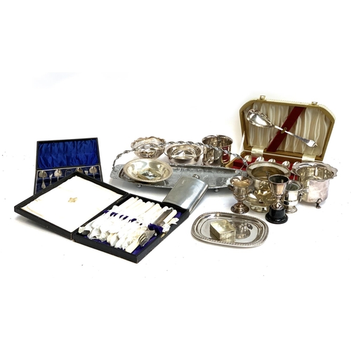 80 - A quantity of plated wares to include several cased sets