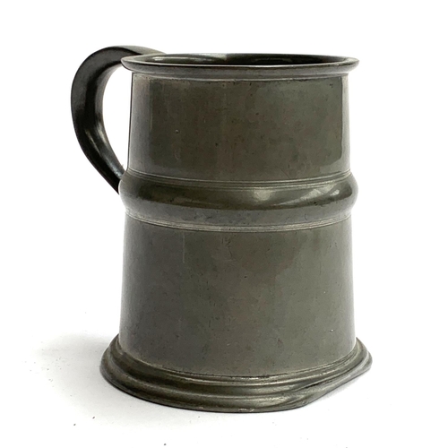 419 - A Liberty Tudric Pewter tankard, marked to base 01375, 11cmH