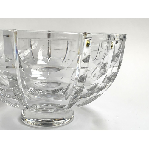 430 - A Swedish Orrefors 'Thousand Windows' glass bowl, 21.5cmD, together with 3 Lisa Mori Austrian crysta... 